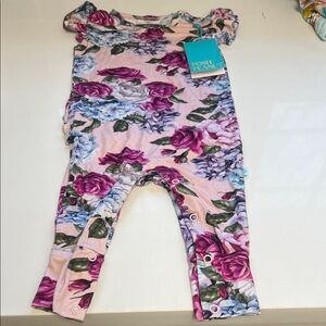 Posh Peanut Pink and Purple Floral Bodysuit